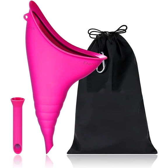 Female Urination Device, Reusable Silicone Urinal Pee Funnel for Standing Up, Camping and Hiking Gear