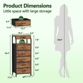 thumbnail image 5 of TYDIMOR Tall Dresser for Bedroom, 5 Drawer with Charging Station, Brown, Ideal for Adults, 5 of 8