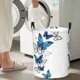 thumbnail image 4 of Goofa Blue Flying Butterflies Printed Circular Hamper,Laundry Basket with Handles,Storage Baskets Foldable,Large Capacity Laundry Hamper-Medium, 4 of 8