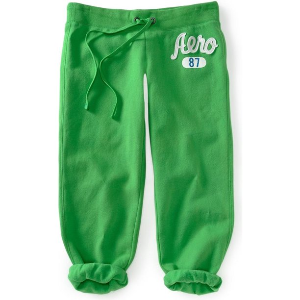 Pantalones de Chándal Casual Aeropostale Ajuste Cómodo Mujer Verde Extra Pequeño