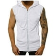 thumbnail image 6 of Afdoent Mens Tank Tops Male Workout Hooded Tank Tops Pack Zip Up Sleeveless Gym Shirts Muscle Cut Off T Shirt Bodybuilding Hoodies Breathable, 6 of 6