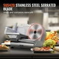 thumbnail image 4 of Meat Slicer, 180W Electric Deli Food Slicer with 7.5" SUS420 Stainless Steel Blade and Blade Guard, 0 - 0.6 inch Adjustable Thickness for Home Use, Easy to Clean, Cut Meat, Bread, Ham and Cheese, 4 of 11