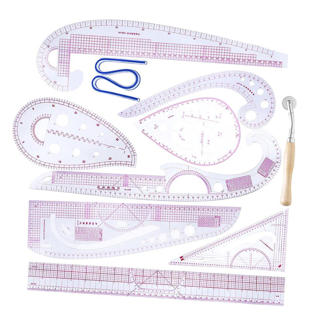 EXTCCT DIY Sewing Ruler Tailor Set French Curve Ruler Accessories, 11 Stlye  Plastic Curve Stick Pattern Design