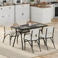 thumbnail image 2 of Boucle Dining Chairs Set of 4, Mid-Century Modern Upholstered Chairs with Arched Metal Legs for Kitchen, Dining Room, Living Room, Beige, 2 of 7