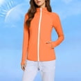 thumbnail image 5 of Women's UPF 50+ Lightweight Athletic Jacket Sun Protection Full Zip Long Sleeve Shirts Hiking Outdoor Pockets Workout Tops Yoga Zip Up Jackets Gym Tops Golf Shirts, 5 of 7