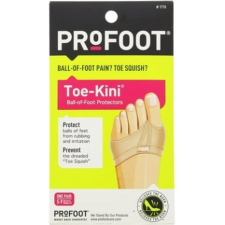 ProFoot Toe-Kini Ball-of-foot Protectors Nude 1 Pair - (Pack of 6)