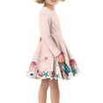 thumbnail image 2 of FKELYI Pink Undersea World Long Sleeve Dress Size 13-14 T Casual School Midi Length Dress Loose Long Sleeve Dresses for Teen Girls, 2 of 4