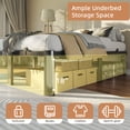 thumbnail image 3 of Fowroa Queen Bed Frame with 18 inch Storage,Heavy Duty Metal Platform Bed Frame, Noise Free,No Box Spring Needed, Easy Assembly, 3 of 9