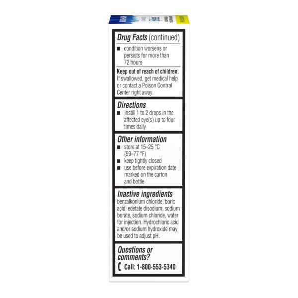 Bausch & Lomb Advanced Eye Relief Redness Maximum Relief Eye Drops, 0.50 oz (Pack of 4)