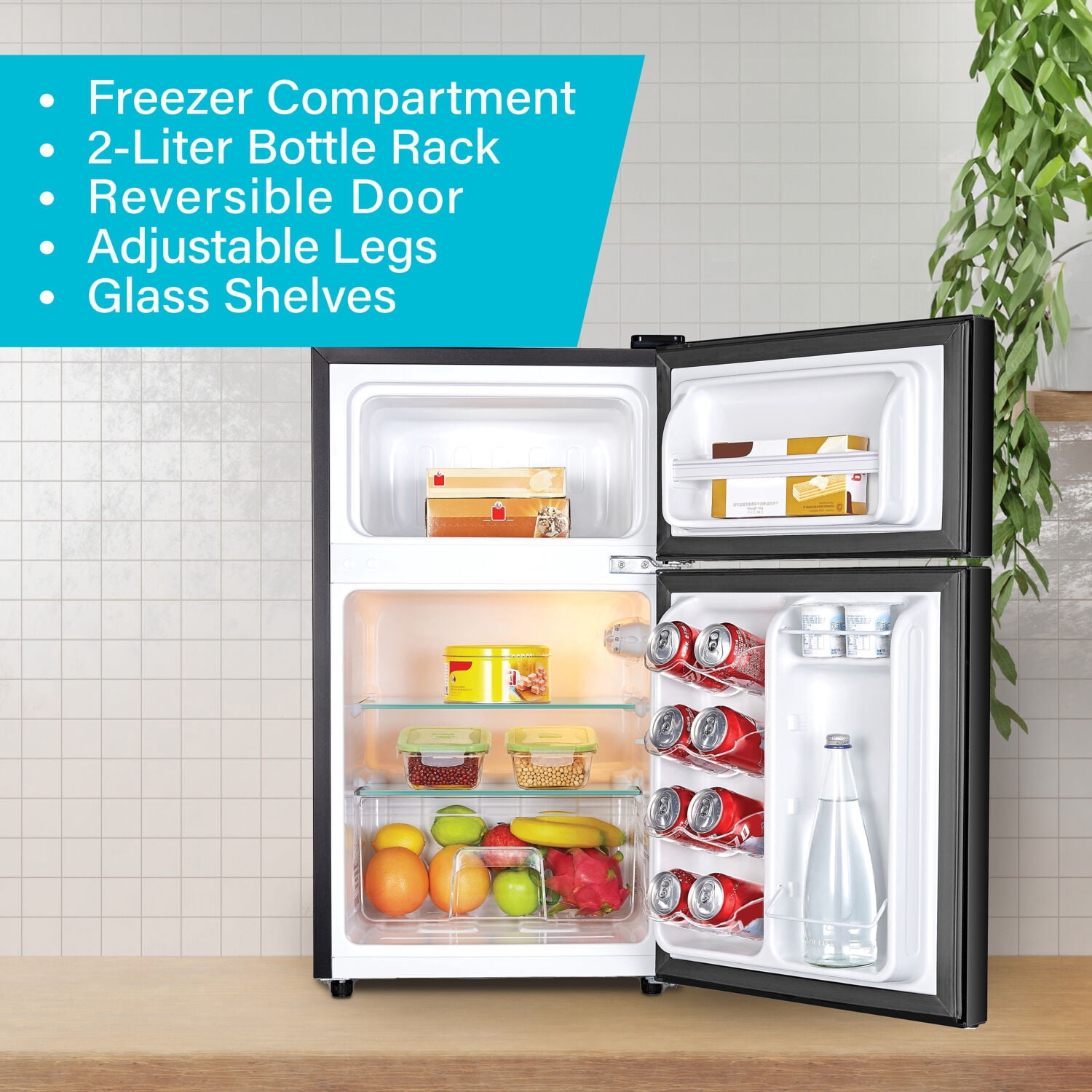 ARCTIC WIND 3.3-Cu. Ft. Energy Star Compact Refrigerator with Top Mount Freezer 115V