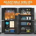 thumbnail image 6 of Metal Storage Cabinet with Wheels, 71" H Metal Tool Cabinet with Adjustable Shelves and Doors, Garage Storage Cabinet for Utility Room,Workshop (71" H-Black), 6 of 8