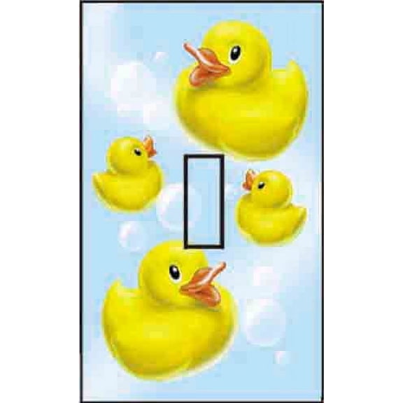 Ducky Single Toggle SwitchStix Peel & Stick Art Deco Switch Plate Cover Applique Washable Heat/Steam/Water-Resistant - 1 unit