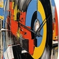 thumbnail image 5 of Designart "Retro Vibes in Colorful Vinyl II" Music Oversized Wall Clock, 5 of 5