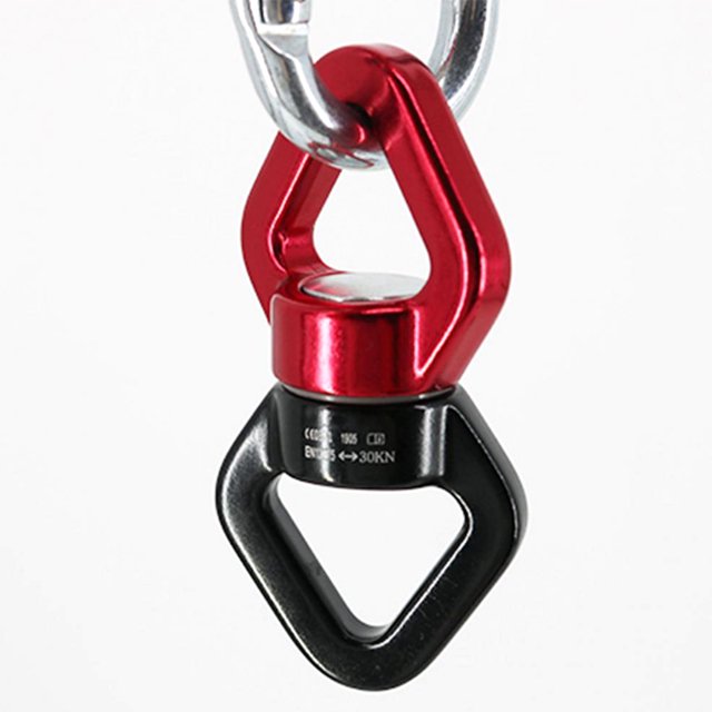 Swing Swivel 30KN Rotational Device Dance Hammock 360 Degree Climbing Rope Connector Mountaineering Spinner Swivels Hardware Gray Blue
