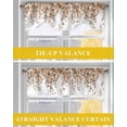 thumbnail image 6 of Autumn Plant Tie Up Valances Curtain, Adjustable Kitchen Vintage Eucalyptus Leaves Valances for Windows Decor, Rod Pocket Short Curtains Set for Bedroom/Bathroom, 42"x12", 6 of 8