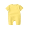 thumbnail image 2 of Auroural 24 Month Girl Clothes Children's Solid Color Short Sleeved Jumpsuit Baby Summer Breathable and Comfortable Bag Fart, 2 of 6