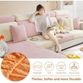 thumbnail image 7 of Sofa Covers Sectional Couch Covers:Washable Stretch Sofa Slipcovers,Wear-Resistant Universal Couch Cushion Replacement,3D Jacquard Velvet Magic Sofa Covers (Orange, Large Triple Seat Cover), 7 of 7