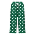 thumbnail image 4 of Maean Women's Capri Pants Polka Dots Straight Leg Elastic Waist Drawstring Trousers Casual Capris Pant, 4 of 5