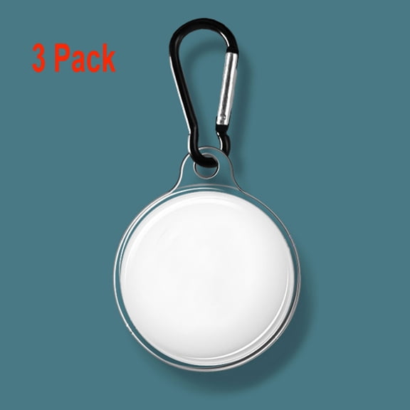3 Pack AirTag Clear Silicone Case with Keychain, Dteck AirTags Tracker Keychain Sleeve TPU Protective Shell for Apple AirTag 2021, Transparent