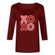 thumbnail image 5 of RKSTN Valentine's Gifts Women's 3/4 Sleeve T Shirts Top Oversized Crewneck Valentines Graphic Print Short Sleeve Shirt Womens Casual Solid Round Neck Loose Three Quarter Sleeve Shirt Spring Clothes, 5 of 7