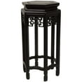 thumbnail image 2 of Oriental Furniture 20" Hexagon Plant Stand, base, rosewood color, 2 of 2