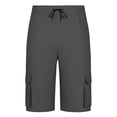 thumbnail image 6 of Fozruso Boys Casual School Uniform Shorts Loose Fit Elastic Waist Drawstring Short for Kids Outdoor Play(Gray), 6 of 7