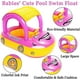 thumbnail image 5 of Baby Inflatable Pool Float With Canopy, Car Shaped Babies Swim Float Boat With Sunshade Safty Seat For Toddler Infant Swim Ring Pool Spring Floaties S, 5 of 5