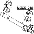 thumbnail image 2 of Febest GROMMET STEERING RACK HOUSING # MZGB-012 OEM LA12-32-124, 2 of 2