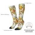 thumbnail image 5 of Picia Women Crew Soft Moisture-wicking Socks Ducks and Flowers Pattern Design Cotton Socks, One Size fit All, 5 of 9