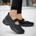 thumbnail image 6 of NOKIO Womens Slip-On Walking Shoes Summer Breathable Mesh Shoes Running Shopping Flat Comfort Wedge Platform Loafers Casual Shoes Women's Hollow Out Wedge Sport Shoes, 6 of 9