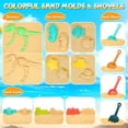 thumbnail image 4 of Juguetes para arena de playa HUITEM, 29 unidades, con 2 cubos plegables y un camión, 4 of 8