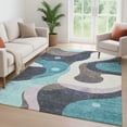 thumbnail image 6 of Addison Rugs Mayfield Premium Machine Washable Transitional Swirls Teal Rectangle Rug, 10' x 14', 6 of 6