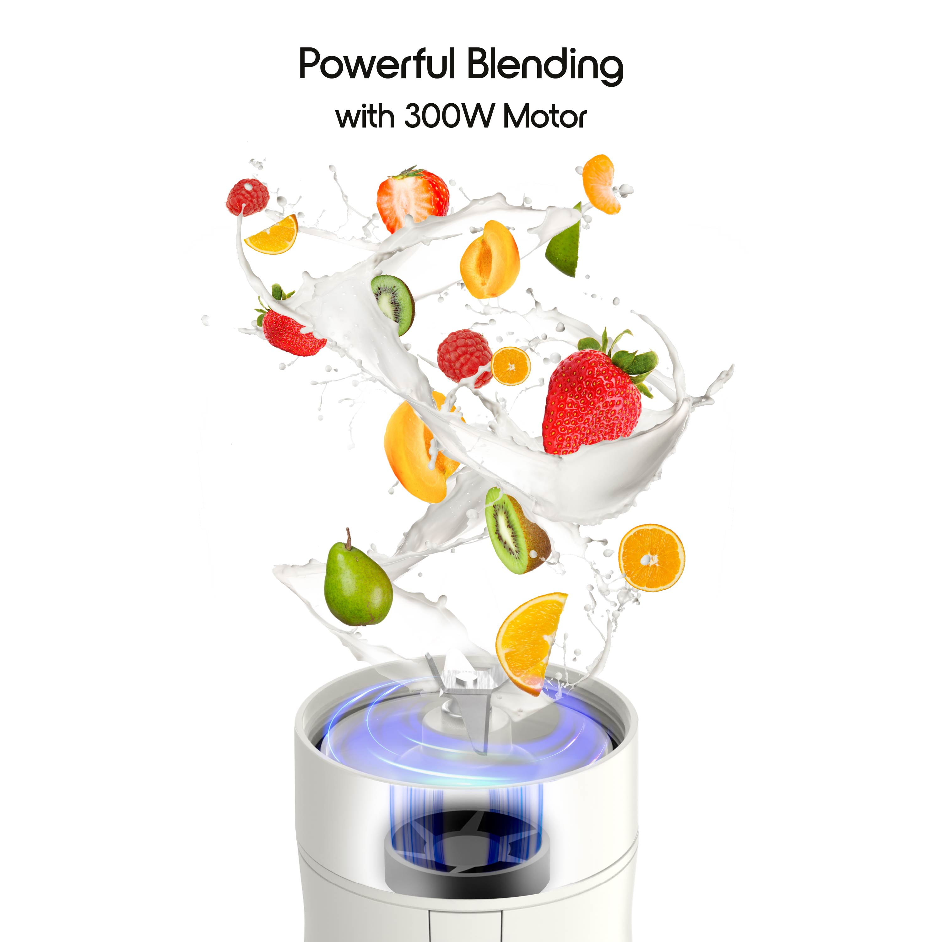Savour by Tzumi 300W Mini Smoothie Blender – 18oz. Countertop Mini Blender for Smoothies, Sauces, Cocktails and More