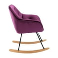 thumbnail image 6 of Comfortable Rocking Chair Accent Chair for Elderly and Adults, Home Rocking Accent Chair for Leisure Time, Modern Comfy Single Sofa Chair Rocker Armchair for Bedroom Living Room Office, Purple, 6 of 7