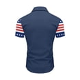 thumbnail image 4 of Hogleaql 250 Anniversary Usa Polo Shirt Men Short Sleeve Button Down V Neck Usa 1776-2026 T-Shirts Independence Day Patriotic Dressy Pullover Tops Dark Blue L, 4 of 4