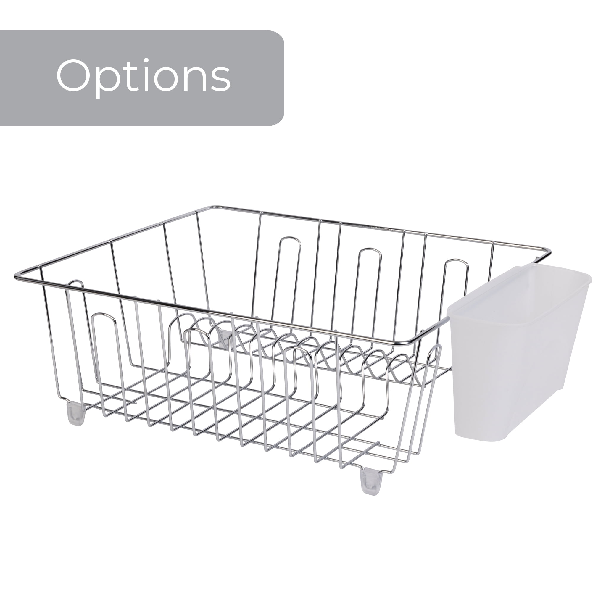 eModernDecor 12.6-in W x 34.6-in L x 20.5-in H Stainless Steel Dish Rack in  the Dish Racks & Trays department at