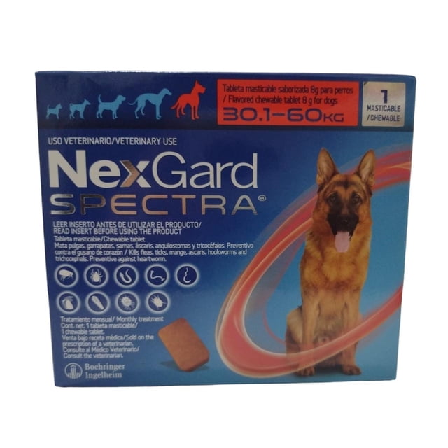 Desparasitante Nexgard Spectra 30-60kg Pack 4pz Para Perros Boehringer Ingelheim nexgard