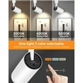 thumbnail image 3 of VANoopee 3-Color Zoomable LED Track Lighting Heads H Type Track Light Heads Bright Spotlight Fixtures for Kitchen, 3000K 4000K 5000K Adjustable, 15°-55°, CRI90+ 10W White - 4 Pack(Not Dimmable), 3 of 5
