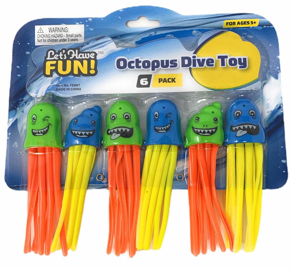 Agglo Underwater Games Octopus Dive Toy Underwater Pool Toy, Set of 6