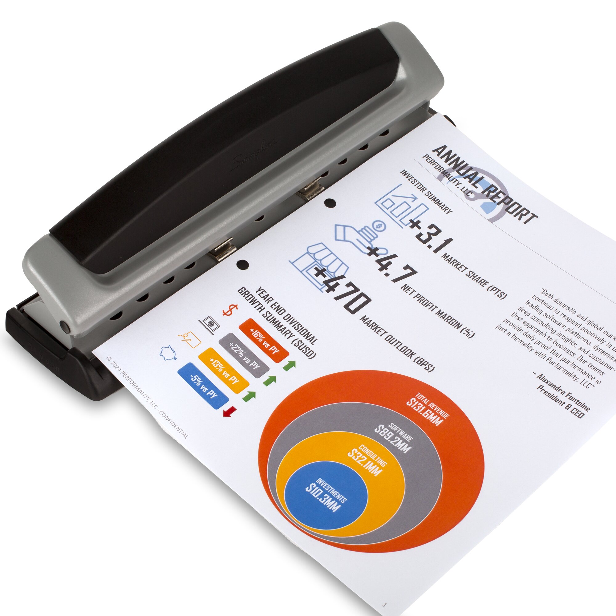 Swingline Precision Pro 2-3 Hole Desktop Punch photo 4