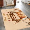 thumbnail image 2 of Rectangle Area Rugs 3 x 5 Ft, Farmhouse Deer Non-Slip Residential Carpet, Wildlife Elk Animals Rustic Orange Indoor Crawling Mats Runner Rugs for Living Room/Dining Room/Bedroom, 2 of 8