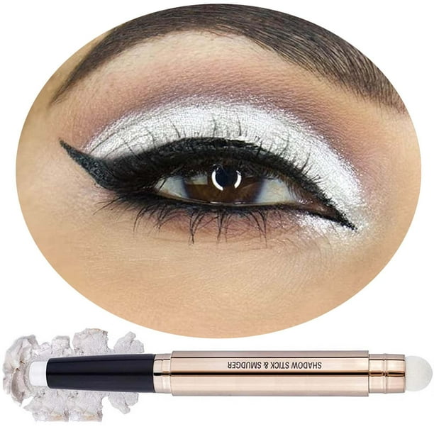 Barra de sombra de ojos Daeuwiutr White Cream Shimmer a prueba de agua