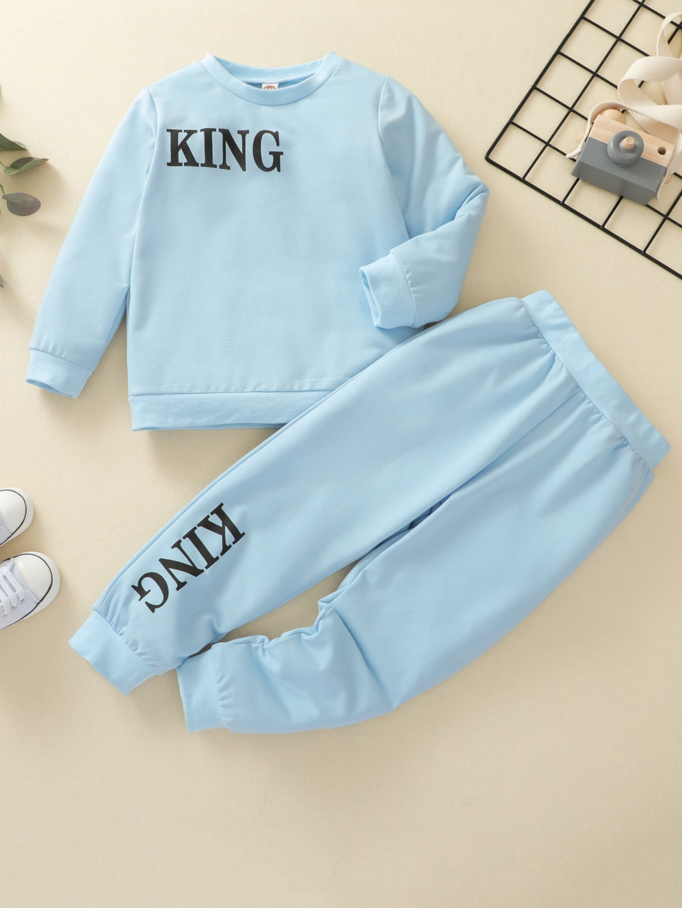 baby blue graphic sweatshirt