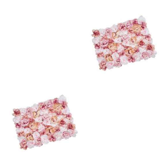 Panel de flores de seda Minnieouse para decoración de pared 3D 40x60cm Rosa Blanco Rojo