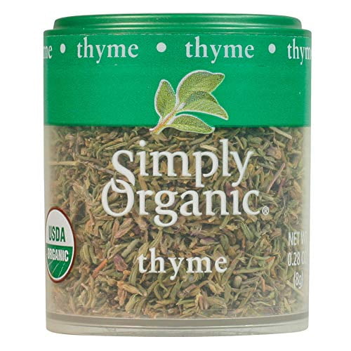 Simply Organic Whole Thyme Leaf, Certified Organic 0.28 oz Pack of