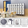 thumbnail image 6 of MIIIKO 3-Tier Metal Locker Steel Employees Lockers for Office, Metal Storage Locker Cabinet with Louvers, 3 Door Locker for Employee Gym, Home, School, 6 of 6