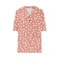thumbnail image 6 of GERsome Womens Short Sleeve T-Shirts, Button Down Crew Neck Floral Shirts Summer Loose Fit Business Casual Dressy Work Shirts, Sizes S-2XL, 6 of 6