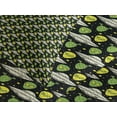 thumbnail image 4 of Ambesonne Alien Quilted Bedspread Set 3 Pcs, UFO Portrait Space Crafts, King Size, Apple Green Eggshell, 4 of 5
