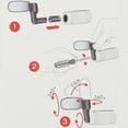 thumbnail image 2 of 2x Rotación Bicicleta Ciclismo Espejos Gran Angular Manillar Espejo Retrovisor, 2 of 9
