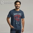 thumbnail image 2 of Men's Marvel Spider-Man Est 62  Graphic Tee Navy Blue Heather Medium, 2 of 9